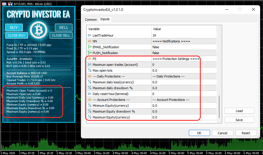 Crypto Investor EA with Drawdown Protection System Crypto Investor EA with Drawdown Protection System